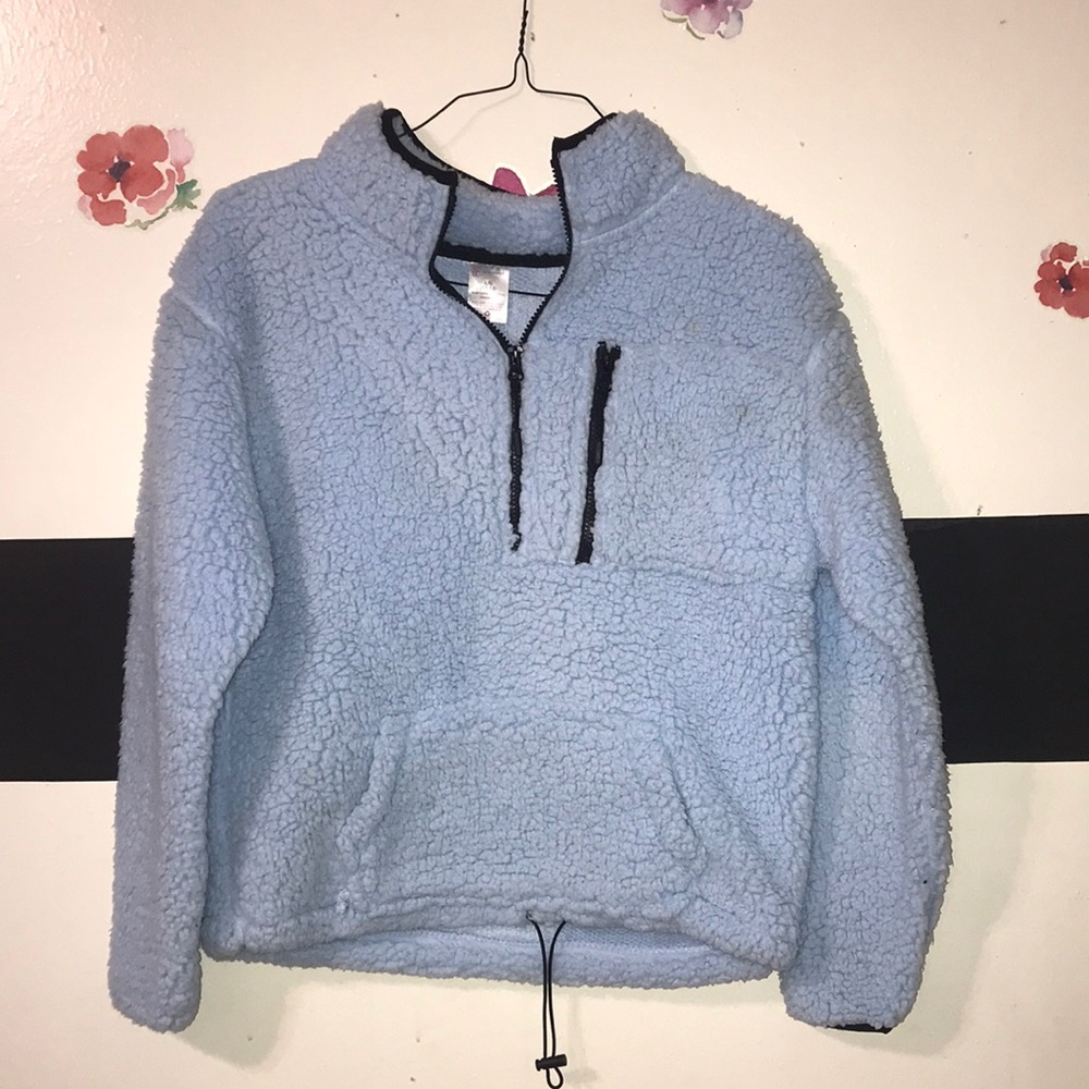 Blue fluffy jacket